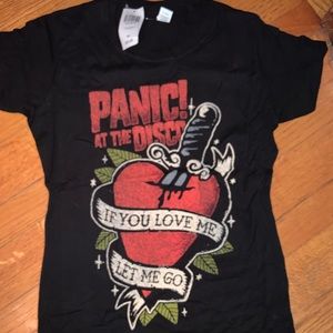 Panic! At the disco band tee.